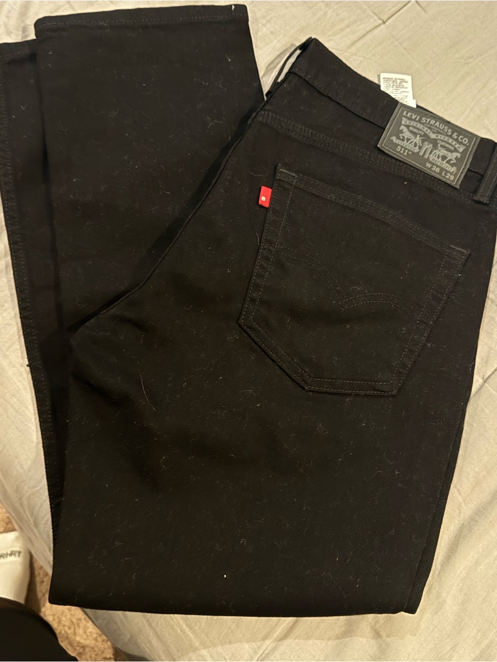 Levi's Men's Slim Jeans Black with Red Tab